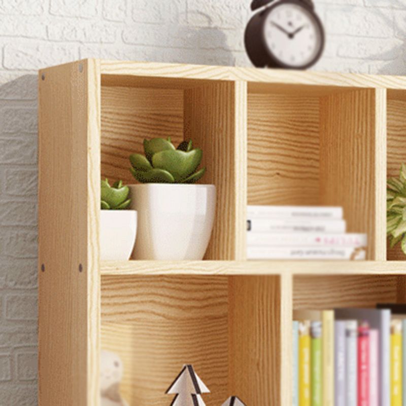2/3-Shelf Natural Modern Bookshelf Pine Wood Geometric Closed Back Bookshelf Clearhalo 'Bookcases' 'furn' 'furn_bookcases' 'Furniture' 'furniture_bookcases' 'kitchen' 'kitchen_bookcases' 'Living Room Furniture' 'Office Furniture' 1200x1200_8945492b-88dc-4185-a9df-3984ac65f881