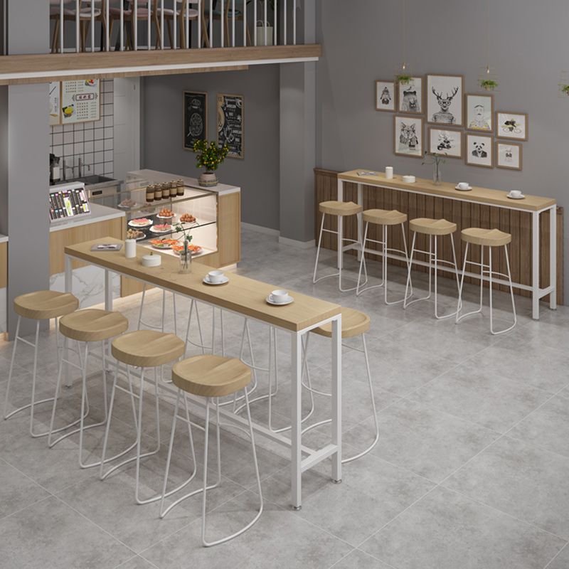 Ensemble de Table de pub rectangulaire moderne, 1/5/9 pièces, comptoir en bois avec tabourets hauts