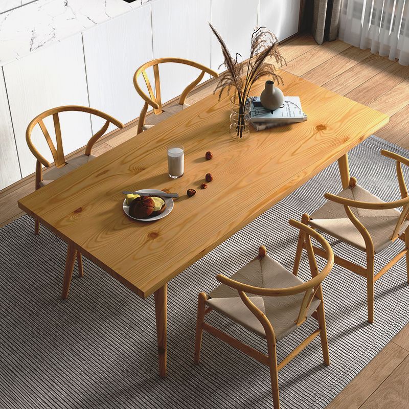 Contemporary Solid Wood Standard Dining Set Rectangle Kitchen Dining Set with 4 Legs Base Clearhalo 'Dining Room Sets' 'Dining Tables & Seating' 'dining_room_set' 'furn' 'furn_dining_room_set' 'Furniture' 'furniture_dining_room_set' 'Kitchen & Dining Furniture' 'kitchen&dining_furn' 'kitchen' 1200x1200_8946205f-d75b-474b-8991-39c4e32287e6