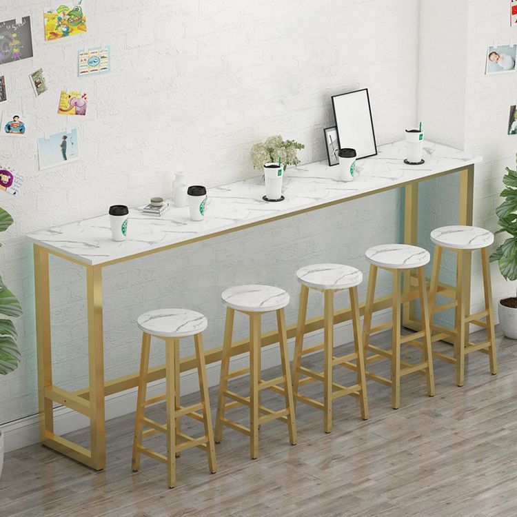 Rectangle Bar Dining Table Modern Bar Dining Table with Trestle Base Clearhalo 'Bar Furniture' 'Bar Tables' 'bar_tables' 'furn' 'furn_bar_tables' 'Furniture' 'furniture_bar_tables' 'Kitchen & Dining Furniture' 1200x1200_8947f49c-09c6-4aa2-a6bb-4b312100b0c7