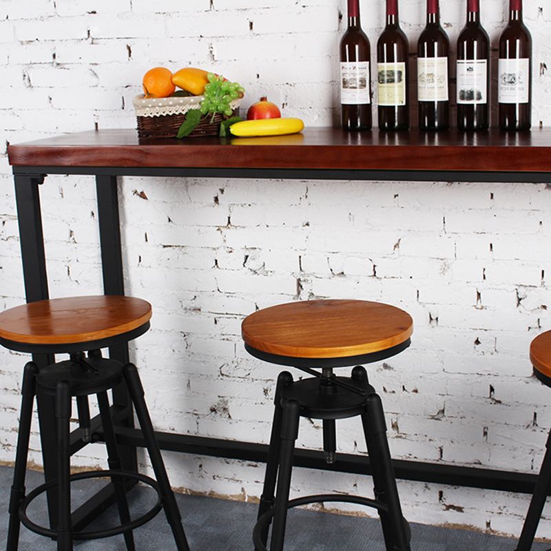 Industrial Style Round Seat Adjustable Height Counter Stool for Kitchen Bar Clearhalo 'Bar Furniture' 'Bar Stools' 'bar_stools' 'furn' 'furn_bar_stools' 'furniture_bar_stools' 'Kitchen & Dining Furniture' 'kitchen&dining_furn' 'kitchen' 'kitchen_furn' Furniture' 1200x1200_894945a2-8cd6-4848-b14d-277db2c2e5e0