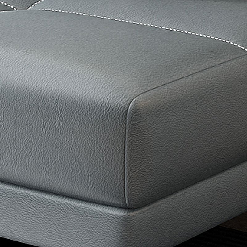 Armless Tight Back Bed Settee Cotton Blend and Faux Leather Sofa Bed Clearhalo 'furn' 'furn_sofas' 'Furniture' 'furniture_sofas' 'Living Room Furniture' 'Sofa' 'sofas' 1200x1200_894967df-b521-42ce-84b4-196ecd25b377