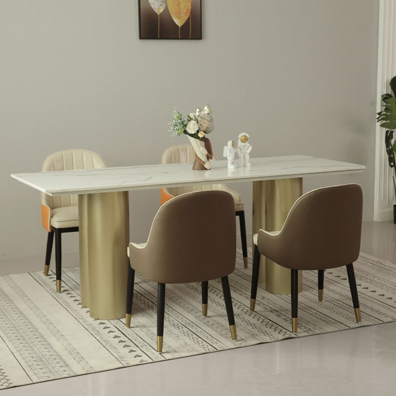 Metal Traditional Luxury Rectangle Indoor Table Sintered Stone Table for Home Clearhalo ' dining_table' 'Dining Tables & Seating' 'Dining Tables' 'furn' 'furn_dining_table' 'Furniture' 'furniture_dining_table' 'Kitchen & Dining Furniture' 'kitchen&dining_furn' 'kitchen' 'kitchen_dining_table' 1200x1200_89499ccc-7961-4f3e-8fd4-641e16fa8c09
