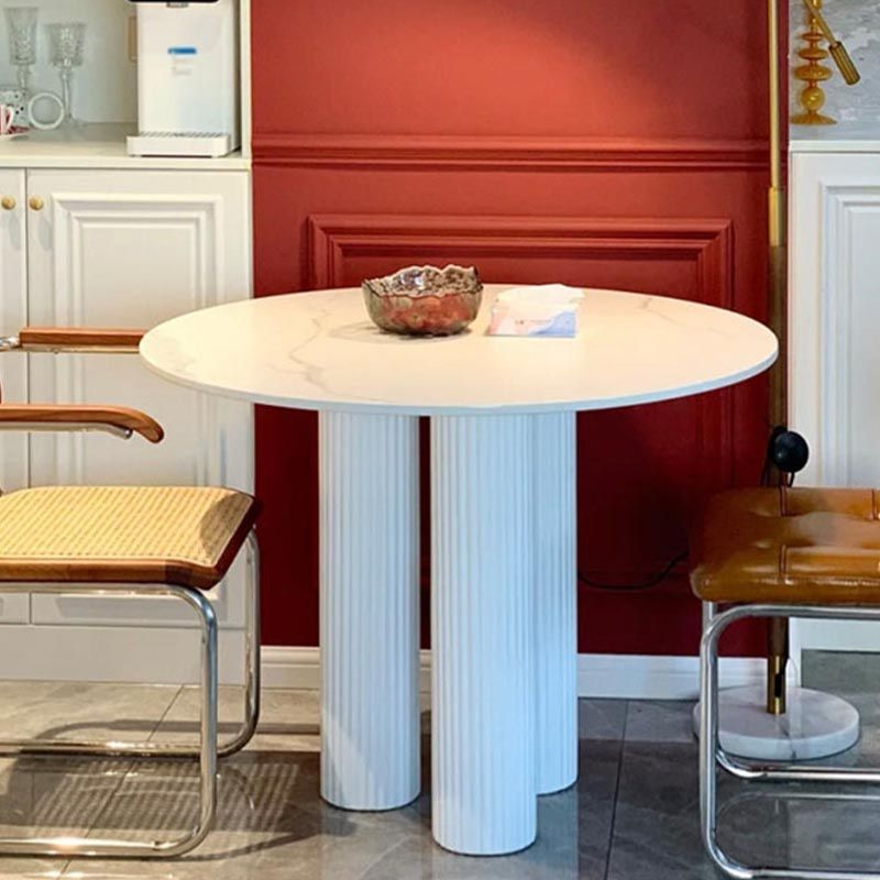 Stone Top Dining Table Modern Round Dining Table with 3 Legs