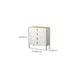 Glam Stone Chest Bedroom White Storage Chest with Metal Legs