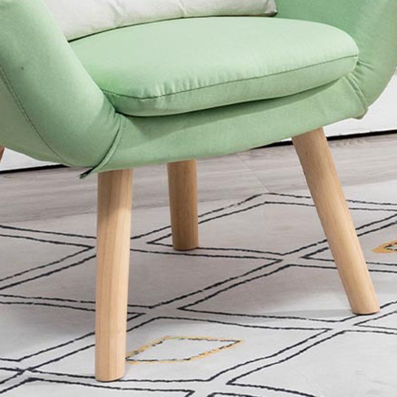 28.74 "l x 24.80" w x 30.31 "h linnen wijd uitlopende armen accentstoel met kussenachter