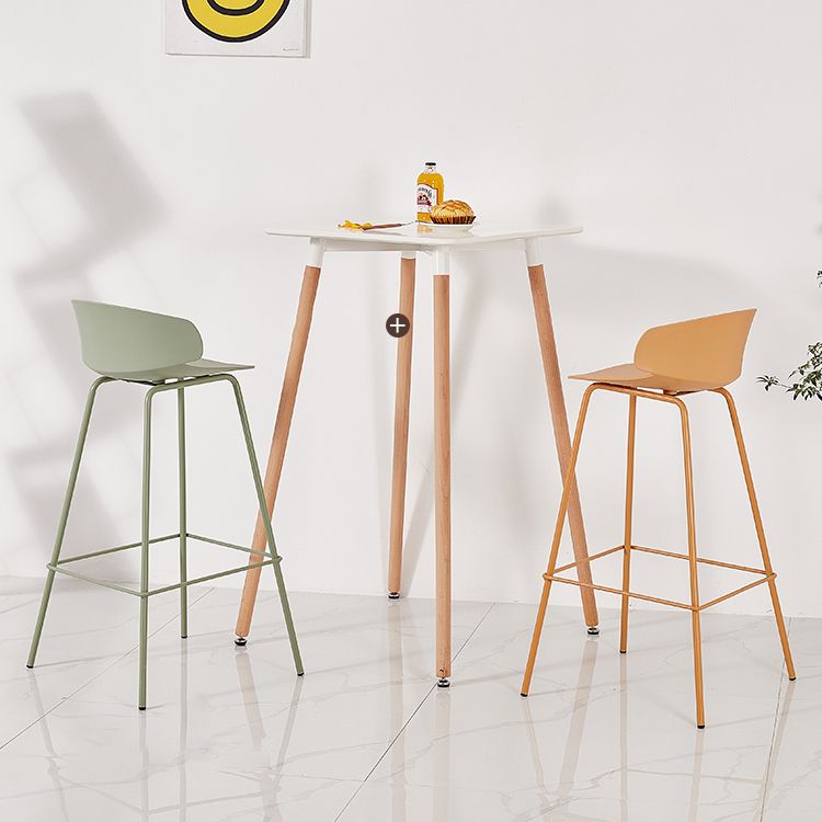 Nordic Style Metal Bar-stool Plastic Counter Bar Stool for Home Clearhalo 'Bar Furniture' 'Bar Stools' 'bar_stools' 'furn' 'furn_bar_stools' 'Furniture' 'furniture_bar_stools' 'Kitchen & Dining Furniture' 1200x1200_894ee063-51a8-44a7-b08f-e3ba69e2fb93