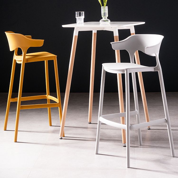 30 inch Plastic Scandinavian Armless Stool Low Back Bar Stool for Kitchen Clearhalo 'Bar Furniture' 'Bar Stools' 'bar_stools' 'furn' 'furn_bar_stools' 'furniture_bar_stools' 'Kitchen & Dining Furniture' 'kitchen&dining_furn' 'kitchen' 'kitchen_furn' Furniture' 1200x1200_8951594a-2692-4688-b981-452ef8d3cded