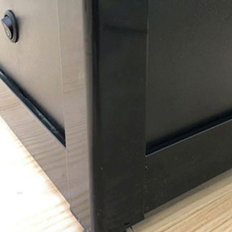 Mobili moderni per curi di vetro stand nero con ripiani regolabili