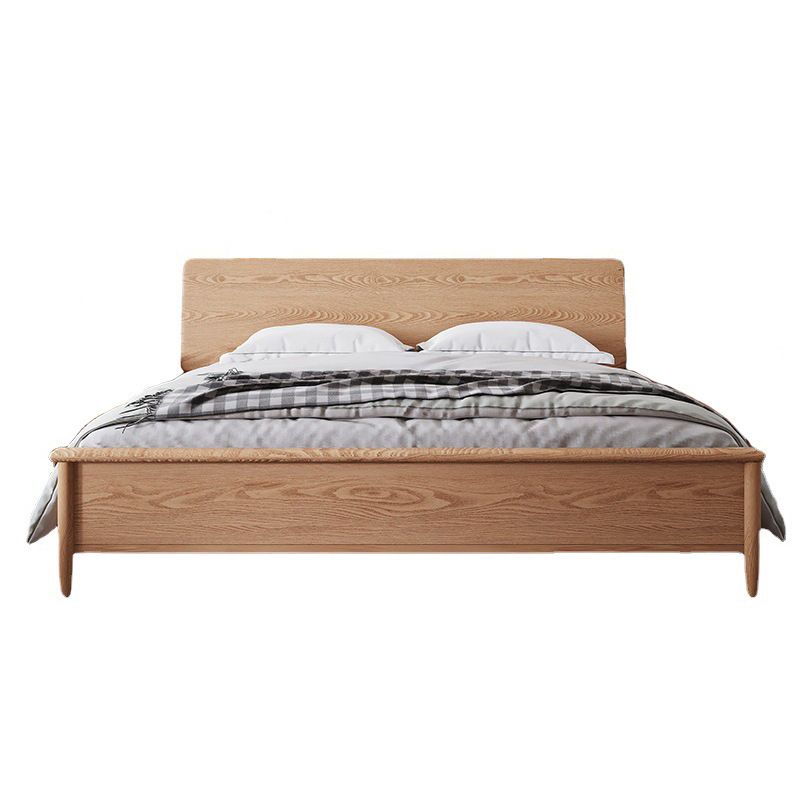 Contemporary Standard Bed Espresso Solid Wood Panel Bed with Headboard Clearhalo 'Bedroom Furniture' 'Beds' 'furn' 'furn_beds' 'Furniture' 1200x1200_895235fe-acd3-4d78-a0b0-a899ffc04f91
