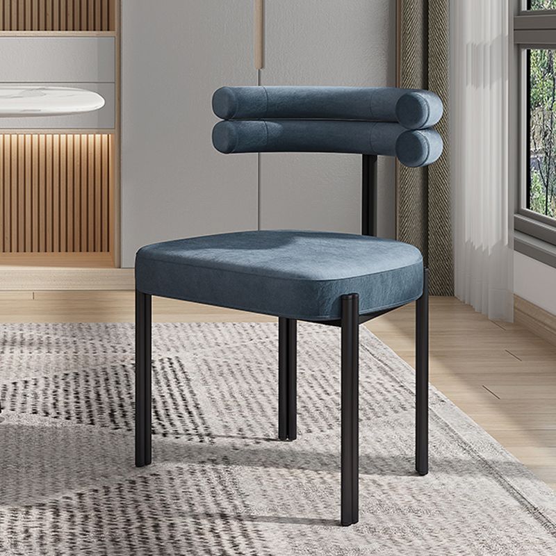 Modern Style Home Side Chair Open Back Metal Upholstered Single Dining Room Chair Clearhalo ' kitchen&dining_furn' 'Dining Chairs' 'Dining Tables & Seating' 'dining_chair' 'furn' 'furn_dining_chair' 'Furniture' 'furniture_dining_chair' 'Kitchen & Dining Furniture' 'kitchen' 1200x1200_8953d044-1b97-4a36-b8e9-def8f276ab75
