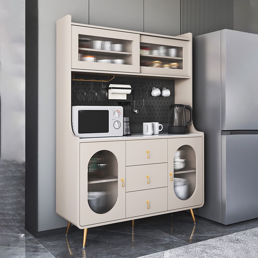 Servidor de estantería ajustable de liderazgo de madera de ingeniería de Glam. Para sala de estar para sala de estar