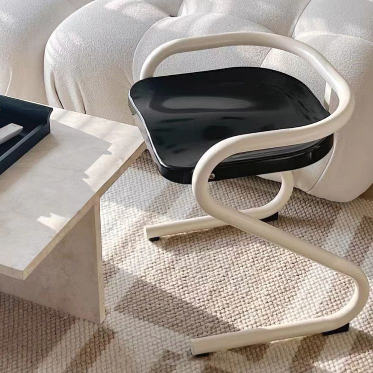 Metalen frame eetkamerstoel Moderne indoor plastic Backless Chair