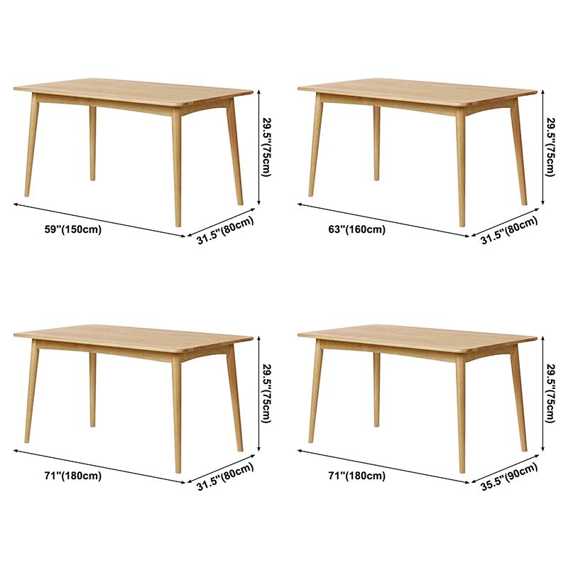 Simple Brown Standard Dining Table Solid Wood Rectangle Dining Table with 4 Legs Base Clearhalo ' dining_table' 'Dining Tables & Seating' 'Dining Tables' 'furn' 'furn_dining_table' 'Furniture' 'furniture_dining_table' 'Kitchen & Dining Furniture' 'kitchen&dining_furn' 'kitchen' 'kitchen_dining_table' 1200x1200_89575e47-b4ff-41d4-8a9f-0a2c641345bc