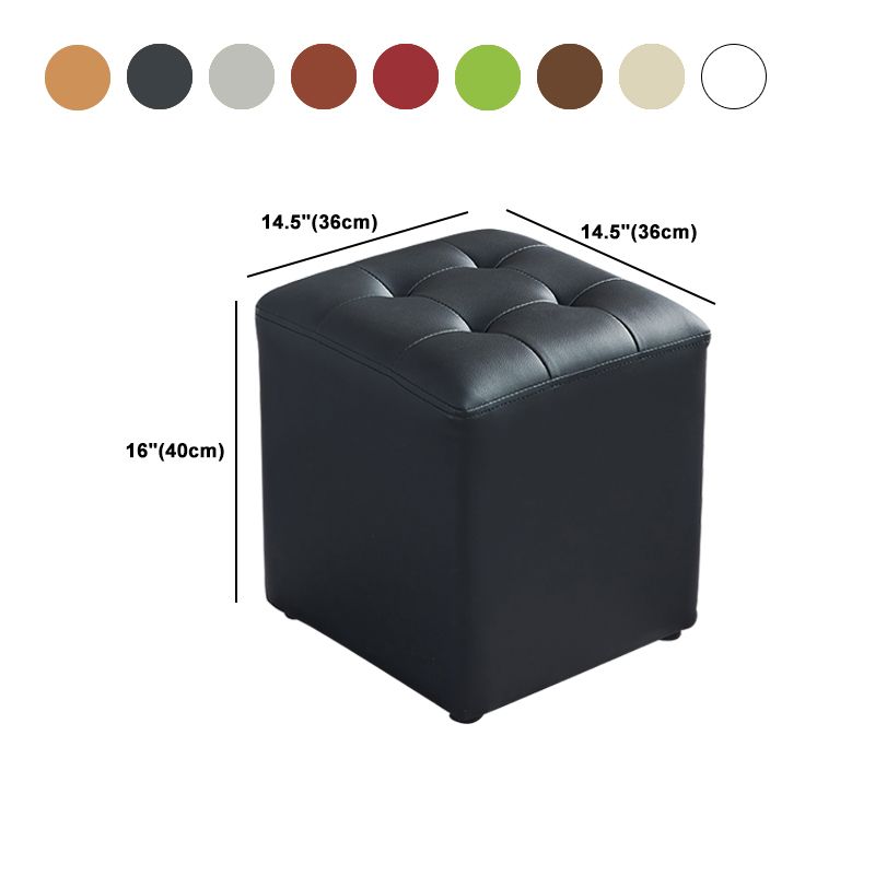Contemporary Tufted Ottoman Water Resistant Leather Foot Stool Square Ottoman Clearhalo 'furn' 'furn_ottomans_poufs' 'Furniture' 'Living Room Furniture' 'Ottomans & Poufs' 'ottomans_poufs' 1200x1200_89578495-7b86-49f1-a901-a743ab8f24bd