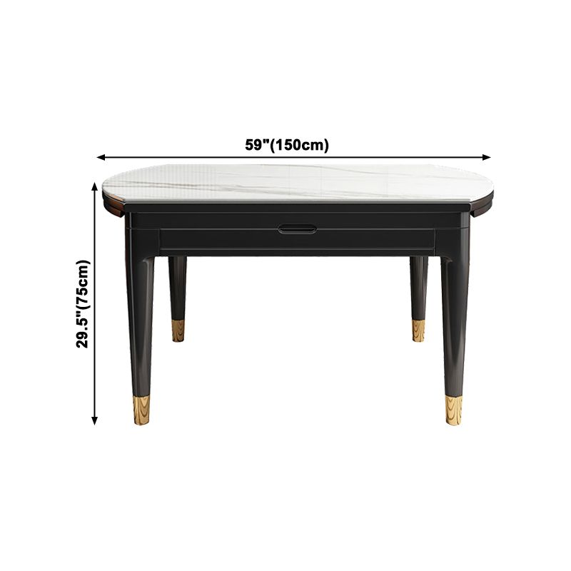 Sintered Stone Extendable Round Table for Restaurant Modern Dining Table with 4 Legs Clearhalo ' dining_table' 'Dining Tables & Seating' 'Dining Tables' 'furn' 'furn_dining_table' 'Furniture' 'furniture_dining_table' 'Kitchen & Dining Furniture' 'kitchen&dining_furn' 'kitchen' 'kitchen_dining_table' 1200x1200_8957885b-da5b-477f-9c53-c3c83a853a41