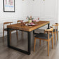 Natural and Black Dining Site Table Industrial Wood and Metal Dining Table Clearhalo 'Dining Tables & Seating' 'Dining Tables' 'dining_table' 'furn' 'furn_dining_table' 'Furniture' 'furniture_dining_table' 'Kitchen & Dining Furniture' 1200x1200_895908a7-8554-4872-9d2f-d7a62c774b40