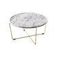 Cross Leg Base Design White/grey Faux Wood Top Metal Iron Round Coffee Table Clearhalo 'Coffee & Accent Tables' 'Coffee Tables' 'coffee_tables' 'furn' 'furn_coffee_tables' 'Furniture' 'Living Room Furniture' 1200x1200_8959177c-dc29-4efb-a815-bb67b45fd2cc