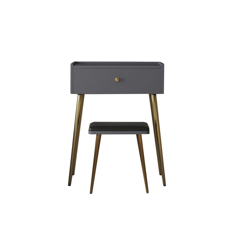 Tavolo da trucco rettangolare Top Vanity - Tavolo da trucco bianco/grigio alto 30,7 "