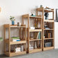 Modern Solid Wood Bookcase Open Back Standard Bookcase for Study