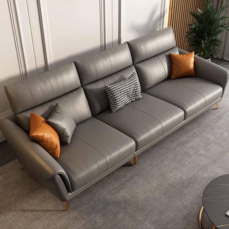 リビングルームソファのための現代の黒い縫製枕の傾斜した腕