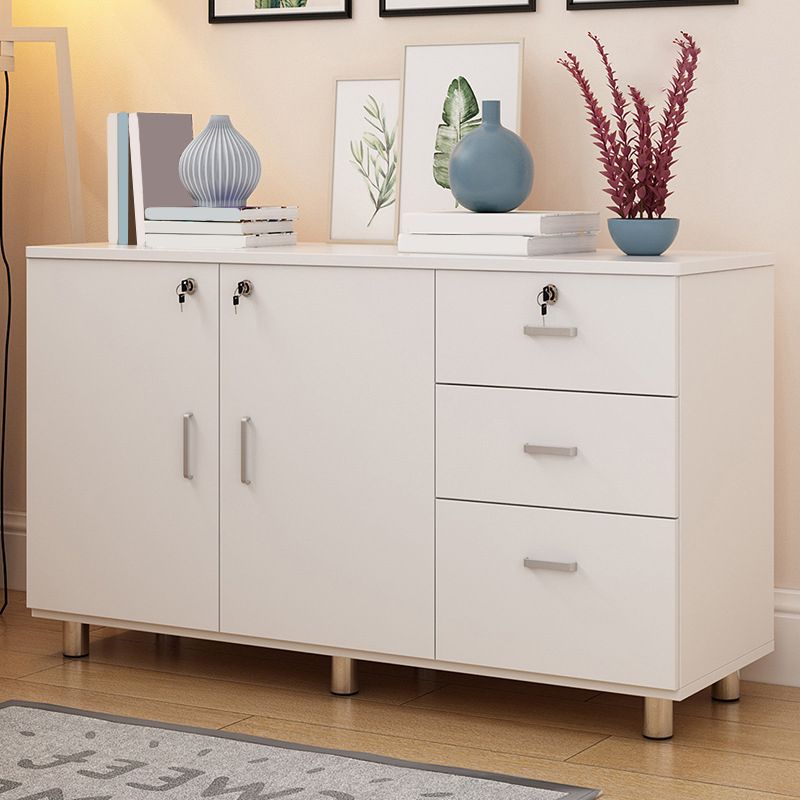 Contemporary Wood Accent Cabinet with Drawer Rectangle Side Cabinet
