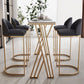 Glam Bar-height Table Faux Marble Top Bistro Pub Table with Gold Base Clearhalo 'Bar Furniture' 'Bar Tables' 'bar_tables' 'furn' 'furn_bar_tables' 'Furniture' 'Kitchen & Dining Furniture' 1200x1200_89606987-7603-4cd2-9aff-681334d2fd04