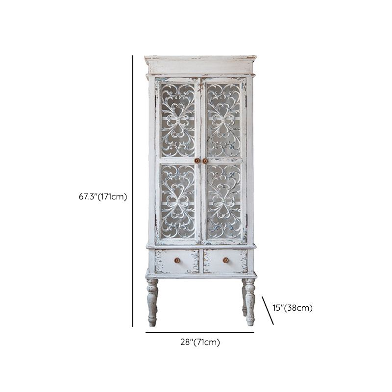 Tradizionale in legno in legno massiccio Porte in vetro armadio con le porte con porte