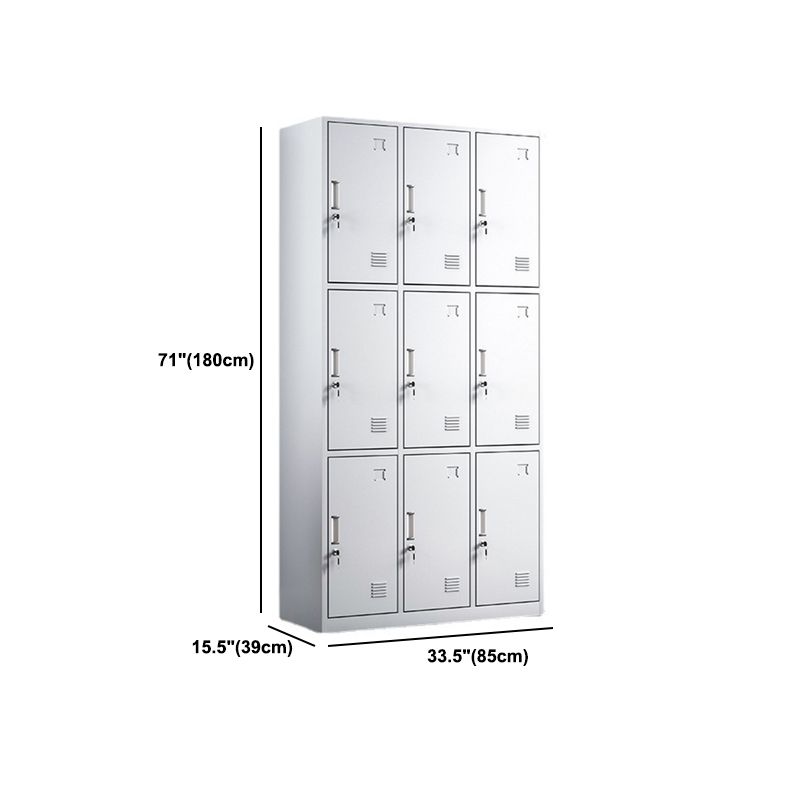 Modern Style Metal Wardrobe White Colour Freestanding Wardrobe Closet