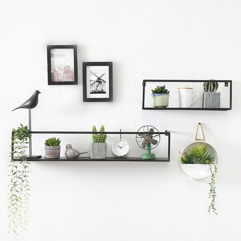Industrial Style Metal Bookcase Wall Mounted Rectangular Shelves Clearhalo 'Bookcases' 'furn' 'furn_bookcases' 'Furniture' 'furniture_bookcases' 'kitchen' 'kitchen_bookcases' 'Living Room Furniture' 'Office Furniture' 1200x1200_8962fd57-e230-4bb5-9c99-4360a8563898