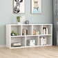 Wood Bookshelf White Contemporary Style Bookcase for Home Office