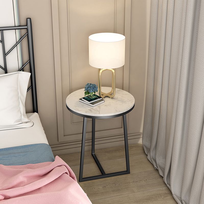 Round Marble Top End Table Metal Frame Sofa Side End Table for Living Room Clearhalo 'Coffee & Accent Tables' 'End & Side Tables' 'end_side_tables' 'furn' 'furn_end_side_tables' 'Furniture' 'Living Room Furniture' 1200x1200_8964104c-11ac-4c9c-8cfa-c9d2ebc1c6c0