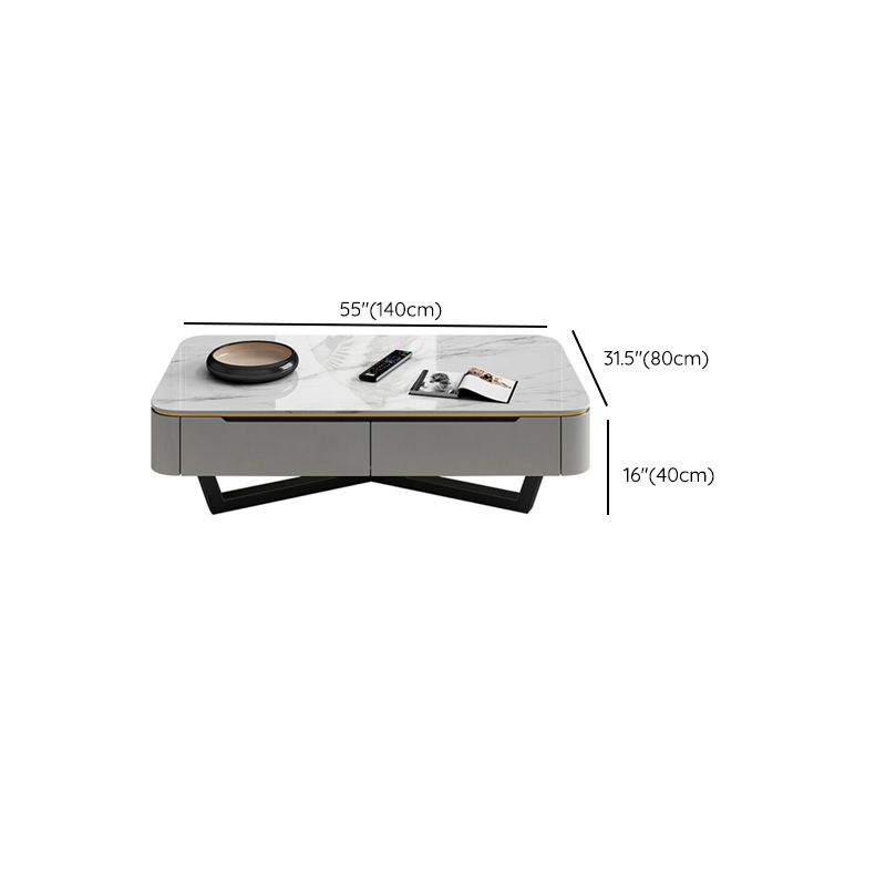 Tavolino in ardesia e tavolino in marmo Tavolino singolo moderno con 4 cassetti