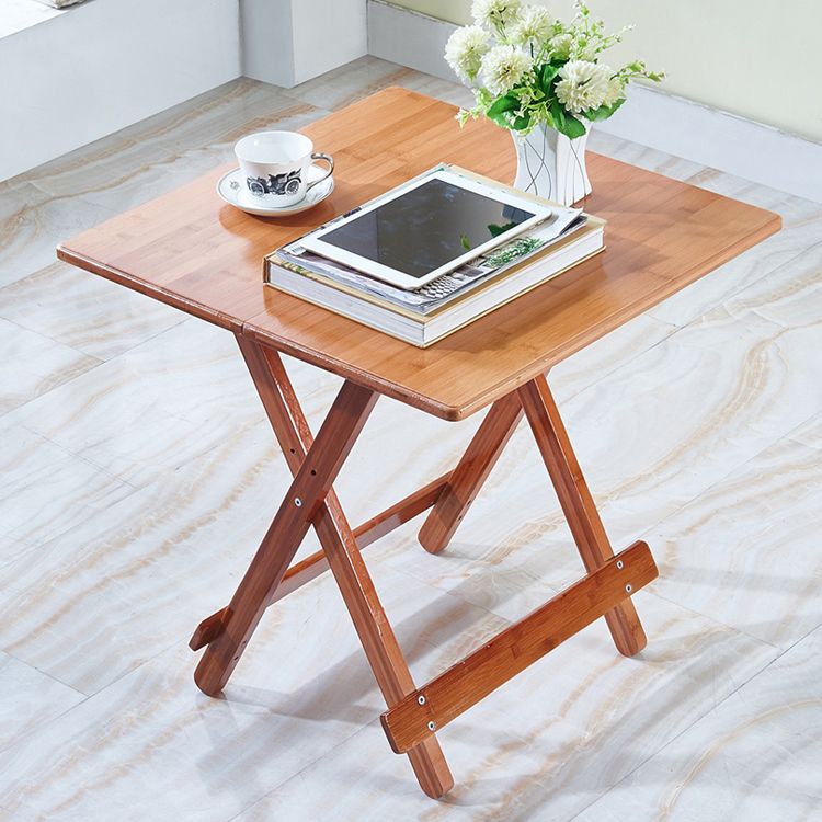 Modern Folding Dining Table Wood Tabletop for Living Room in Brown Clearhalo 'Dining Tables & Seating' 'Dining Tables' 'dining_table' 'furn' 'furn_dining_table' 'Furniture' 'Kitchen & Dining Furniture' 1200x1200_8969ca2f-fca3-401a-8f7c-2301420bf778