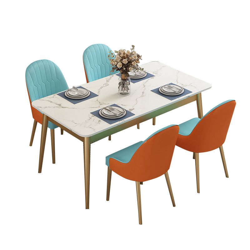 Contemporary Upholstered Armless Dining Chairs Parsons Chairs