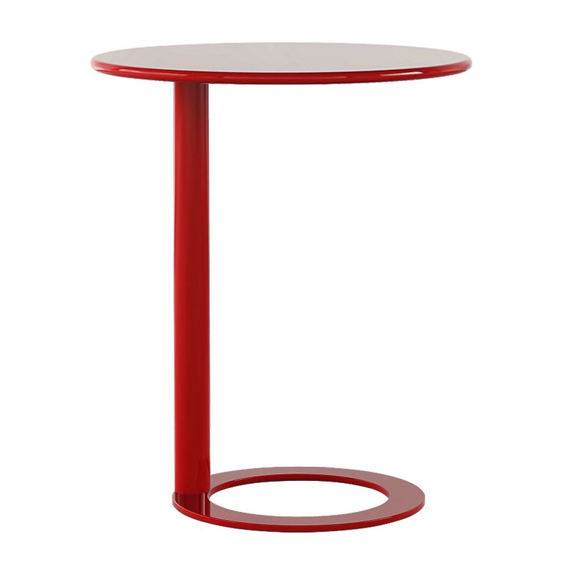 Tavolo da tavola di fascia rotonda in metallo scandinavo 18,9 "/ 23,6" H Tavola laterale