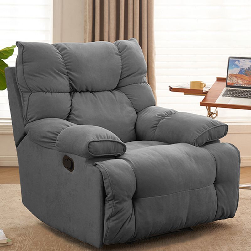 Contemporary Solid Color Standard Recliner Microsuede Recliner Chair Clearhalo 'Chairs & Seating' 'furn' 'furn_recliners' 'Furniture' 'Living Room Furniture' 'Recliners' 1200x1200_8972102e-7731-4c3c-afa2-bb08cda10afb