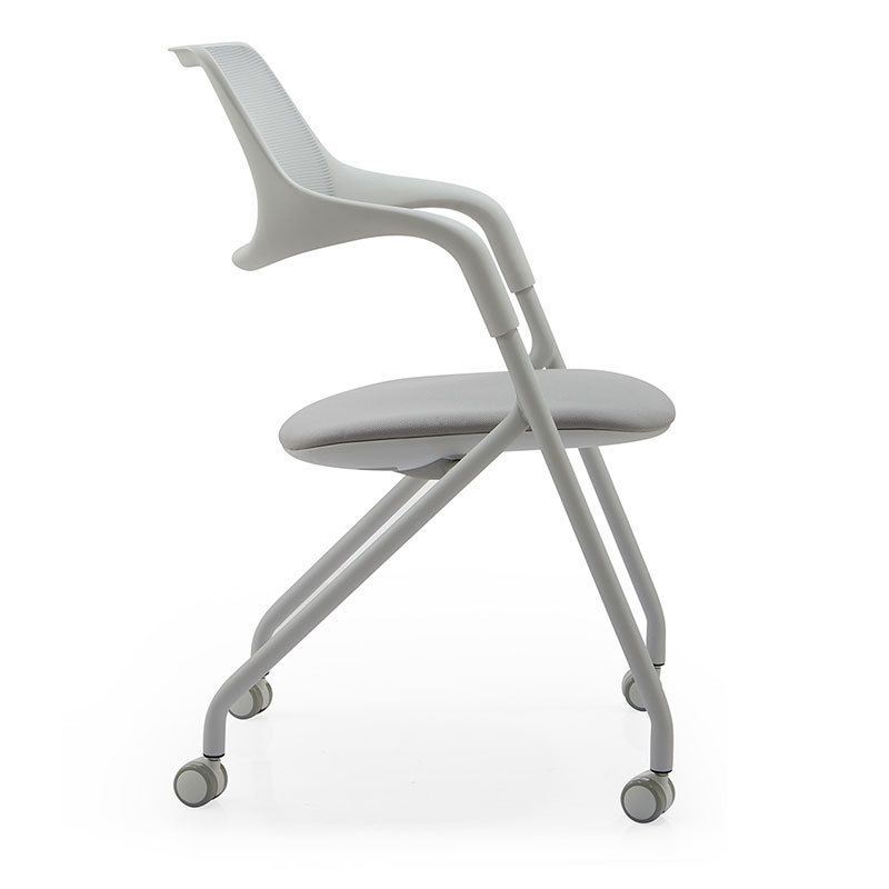Contemporary Fixed Arms Swivel Chair Gray Cushion Conference Chair Clearhalo 'furn' 'furn_office_chair' 'Furniture' 'Office Chairs' 'Office Furniture' 'office_chair' 1200x1200_8972e345-858e-4341-b076-cd88472aa04b