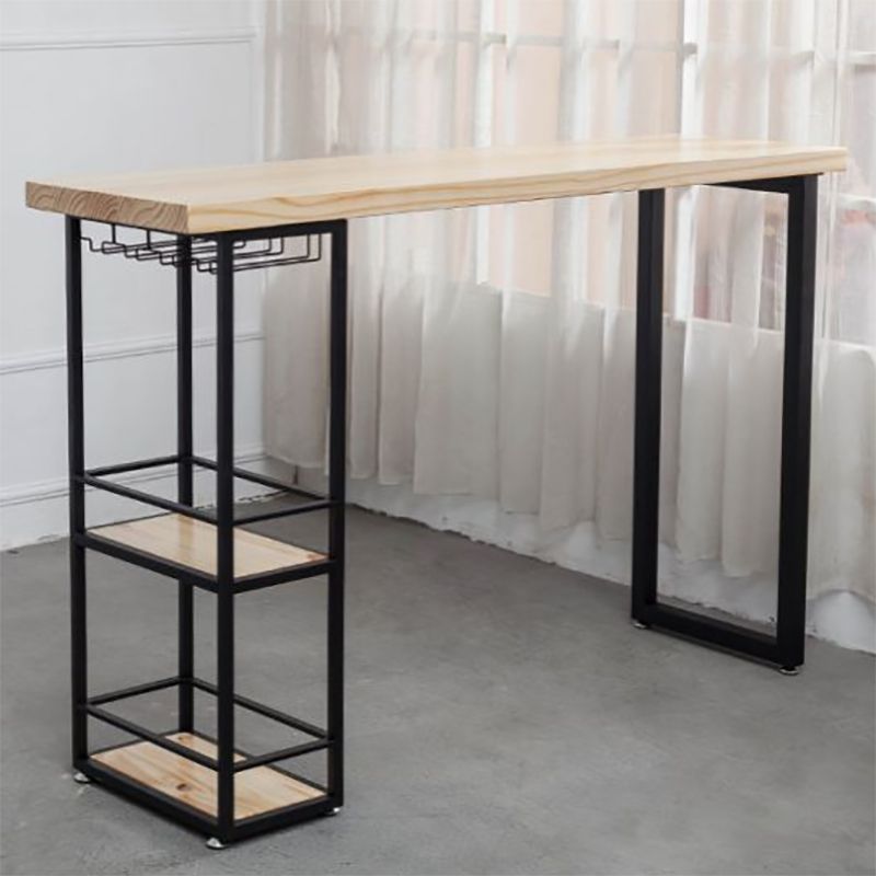 Industrial Rectangle Bar Table Set 1/2/3 Pieces Wooden Counter Table with Backless Stools Clearhalo 'Bar Furniture' 'furn' 'furn_home_bar_bar_sets' 'Furniture' 'Home Bars & Bar Sets' 'home_bar_bar_sets' 'Kitchen & Dining Furniture' 1200x1200_897316f8-c8e1-4fa9-8907-8d692c099ba2