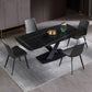 Black Sintered Stone Top Rectangle Dining Table Industrial Kitchen Table with Pedestal Base Clearhalo ' dining_table' 'Dining Tables & Seating' 'Dining Tables' 'furn' 'furn_dining_table' 'Furniture' 'furniture_dining_table' 'Kitchen & Dining Furniture' 'kitchen&dining_furn' 'kitchen' 'kitchen_dining_table' 1200x1200_89734e85-86e8-4358-a8a8-191b25994299