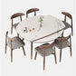 Modern Dining Set 1/4/7 Pieces Folding Dining Table with Open Back Dining Side Chairs Clearhalo 'Dining Room Sets' 'Dining Tables & Seating' 'dining_room_set' 'furn' 'furn_dining_room_set' 'Furniture' 'Kitchen & Dining Furniture' 1200x1200_8973955c-8bd6-41b6-b485-93c2febc9833