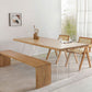Table à manger rectangulaire en acrylique, Table moderne en bois de pin pour la cuisine