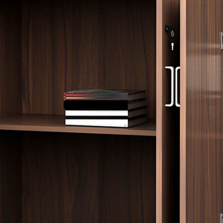 Gabinete lateral de archivos contemporáneos de madera de ingeniería con almacenamiento