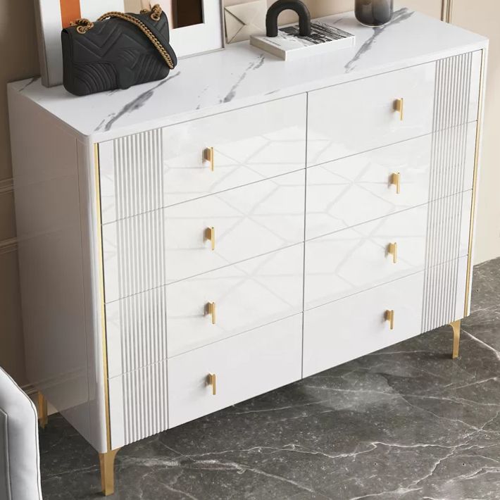 Glam Wood Chest with Stone Top Chest with Drawers for Bedroom Clearhalo 'Bedroom Furniture' 'Dressers & Chests' 'dressers_chests' 'furn' 'furn_dressers_chests' 'Furniture' 1200x1200_89771ab5-8817-4c8b-99d7-32418d638f59