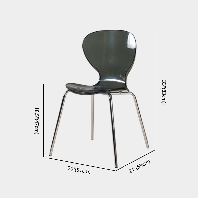 Contemporary Style Metal Chairs Set Solid Back Side Kitchen Dining Chair Clearhalo ' kitchen&dining_furn' 'Dining Chairs' 'Dining Tables & Seating' 'dining_chair' 'furn' 'furn_dining_chair' 'Furniture' 'furniture_dining_chair' 'Kitchen & Dining Furniture' 'kitchen' 1200x1200_89796293-0104-44bd-9810-532a89202b66