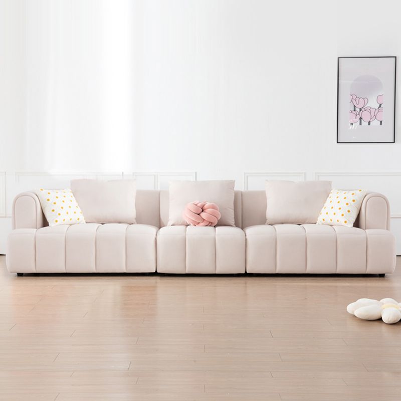 Fluwelen elementen met verzonken arm, moderne sectionele set met kussens
