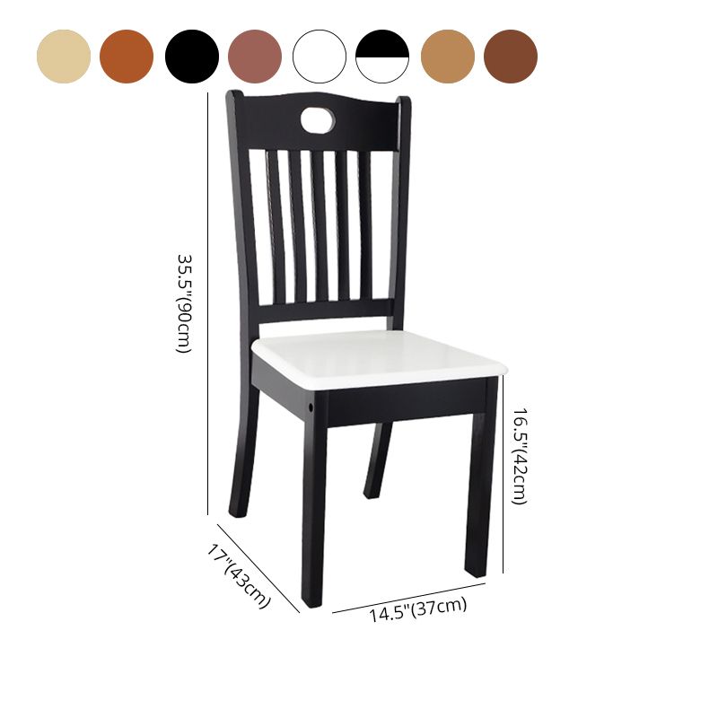 Home Armless Dining Chairs Slat Back Side Chair with Wood Legs (Set of 2) Clearhalo ' kitchen&dining_furn' 'Dining Chairs' 'Dining Tables & Seating' 'dining_chair' 'furn' 'furn_dining_chair' 'Furniture' 'furniture_dining_chair' 'Kitchen & Dining Furniture' 'kitchen' 1200x1200_897b2a75-ea90-46b7-9a68-c40b70997fb6