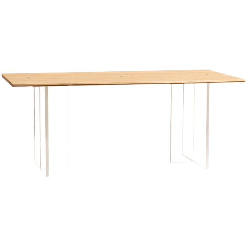 Rectangle Solid Wood Dining Table Modern Acrylic Double Pedestal Table Clearhalo 'Dining Tables & Seating' 'Dining Tables' 'dining_table' 'furn' 'furn_dining_table' 'Furniture' 'Kitchen & Dining Furniture' 1200x1200_897b3ebc-ef19-4cfe-9b00-7f8ffef97765