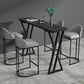 Stone Top Bar Table 42-inch Height Industrial Style Bistro Table for Restaurant Clearhalo 'Bar Furniture' 'Bar Tables' 'bar_tables' 'Furniture' 'furniture_bar_tables' 'Kitchen & Dining Furniture' 'kitchen&dining_furn' 'kitchen' 1200x1200_897d5297-7403-46ef-bde4-ab01d5a47df0
