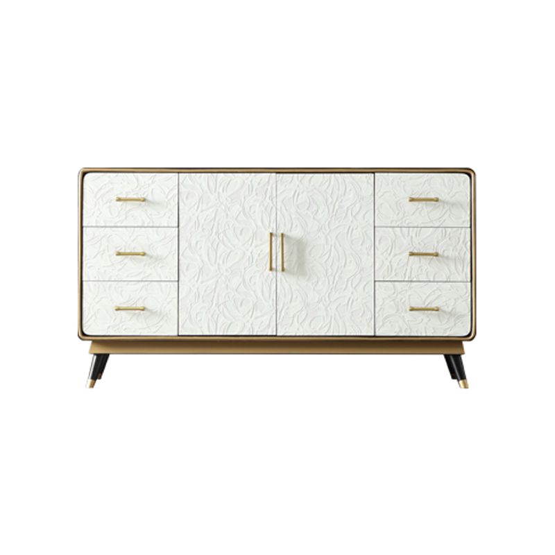 Glam Birch Sideboard Adjustable Shelving Cabinets Credenza with Drawer for Living Room Clearhalo 'buffet_sideboard' 'Buffets & Sideboards' 'furn' 'furn_buffet_sideboard' 'Furniture' 'furniture_buffet_sideboard' 'Kitchen & Dining Furniture' 1200x1200_897d8e2d-b44e-401c-9a8f-94242128671f